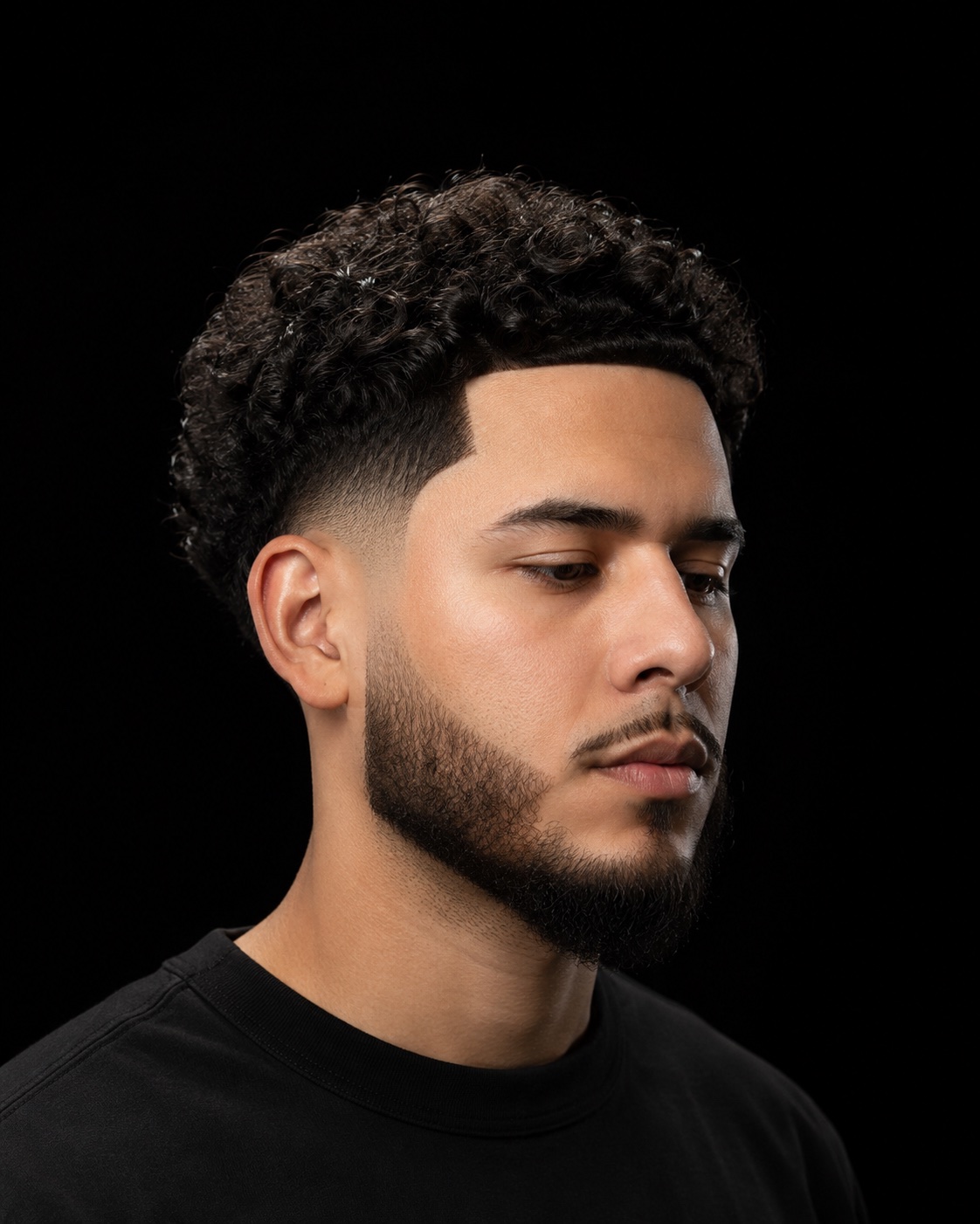 Illustrative curly hair style reference