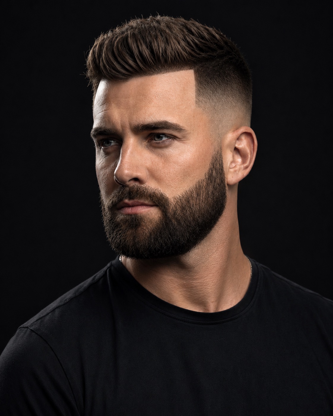 Illustrative mid fade haircut style reference
